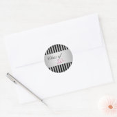 Elegante Black Stripe Afstuderen Stickers (Envelop)