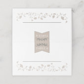 Elegante Black Tan Library Trouwplaatskaarten Plaatskaartje (Buitenkant ongevouwen)