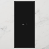 Elegante black tie bruiloft menu (Achterkant)