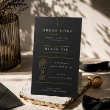 Elegante Black Tie Trouwjurk Codekaart