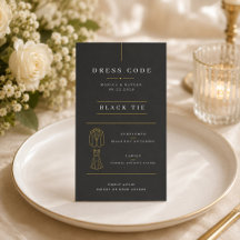Elegante Black Tie Trouwjurk Codekaart