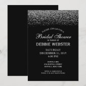 Elegante Black & White Diamond bruiloft douche Kaart (Voorkant / Achterkant)