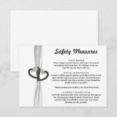 Elegante Black & White Diamond veiligheidsmaatrege Informatiekaartje (Voorkant / Achterkant)