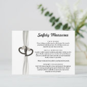 Elegante Black & White Diamond veiligheidsmaatrege Informatiekaartje (Staand voorkant)