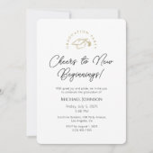 Elegante Black & White Graduation Party Uitnodigin Kaart (Voorkant)