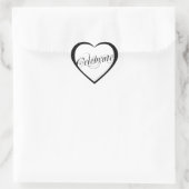Elegante Black & White Heart Stickers (Tas)