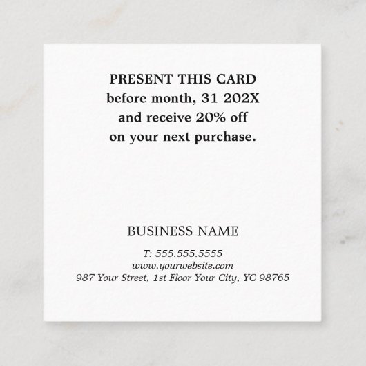 Elegante Black White Stripes Golden Circle Salon Kortingskaartje (Achterkant)