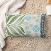 Elegante blad familienaam accent kussen (Deken)