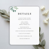 Elegante bladdetails RSVP kaartje