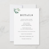 Elegante bladdetails RSVP kaartje (Voorkant)