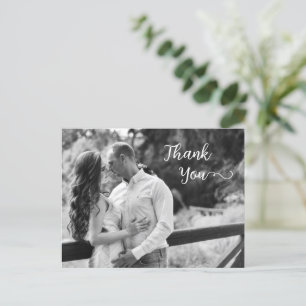 Elegante bladensilhouet Foto ansichtkaart Briefkaart
