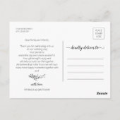 Elegante bladensilhouet Foto ansichtkaart Briefkaart (Achterkant)