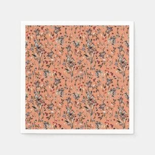 Elegante bladeren bessen Sinaasappel bloemmotief Servet