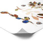 Elegante bladeren en bessen bloemcitaat poster (Hoek)