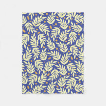 Elegante bladeren fleece deken, klein 30 "x 40"