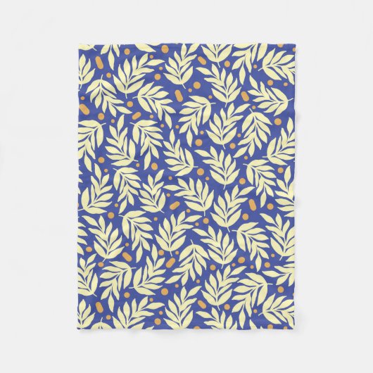 Elegante bladeren fleece deken, klein 30 "x 40" deken (Voorkant)
