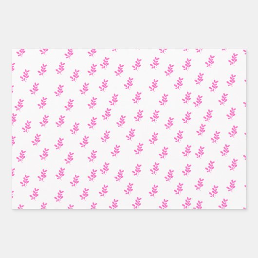 Elegante bladeren Gift Wrap Set van 3 Inpakpapier Vel (Voorkant 2)