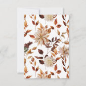 Elegante Bladeren Herfst RSVP Kaartje (Achterkant)
