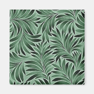 Elegante bladeren in jade en marinegroene tinten magneet