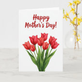 Elegante Bladeren Moederdag Kaart (Gele Bloem)