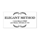 Elegante bladeren rubberstempel (Afrduk)