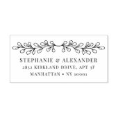 Elegante Bladerige Botanische Zelfinktende Stempel (Design)