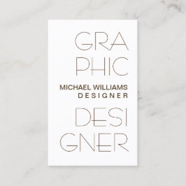 Elegante Blanco Simple Diseño Gráfico Profesional Visitekaartje