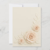 Elegante Blank 3D Bloemen Kaart Handschrift Vriend (Voorkant)