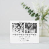 Elegante Blank en Witte bruiloft Collectie Briefkaart (Staand voorkant)