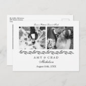 Elegante Blank en Witte bruiloft Collectie Briefkaart (Voorkant / Achterkant)