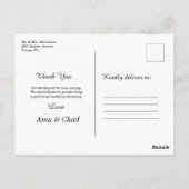 Elegante Blank en Witte bruiloft Collectie Briefkaart (Achterkant)