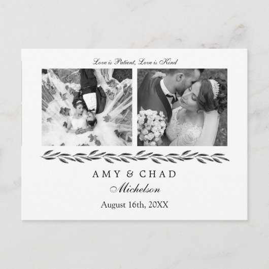 Elegante Blank en Witte bruiloft Collectie Briefkaart (Voorkant)