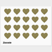 Elegante Blank Gold Glitter Seals Hart Sticker (Vel)