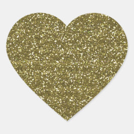 Elegante Blank Gold Glitter Seals Hart Sticker
