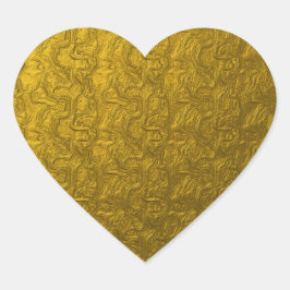 Elegante Blank Gold Glitter Seals Hart Sticker