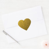 Elegante Blank Gold Glitter Seals Hart Sticker (Envelop)