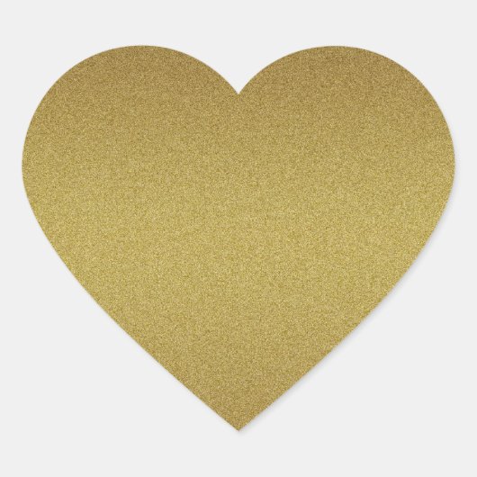 Elegante Blank Gold Glitter Seals Hart Sticker (Voorkant)