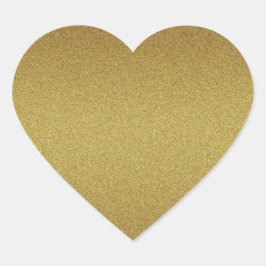 Elegante Blank Gold Glitter Seals Hart Sticker