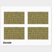 Elegante Blank Gold Glitter Seals Rechthoekige Sticker (Vel)
