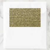 Elegante Blank Gold Glitter Seals Rechthoekige Sticker (Tas)