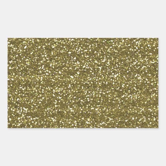 Elegante Blank Gold Glitter Seals Rechthoekige Sticker (Voorkant)