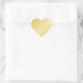 Elegante blanke hartvormige gouden afdichtingen hart sticker (Tas)
