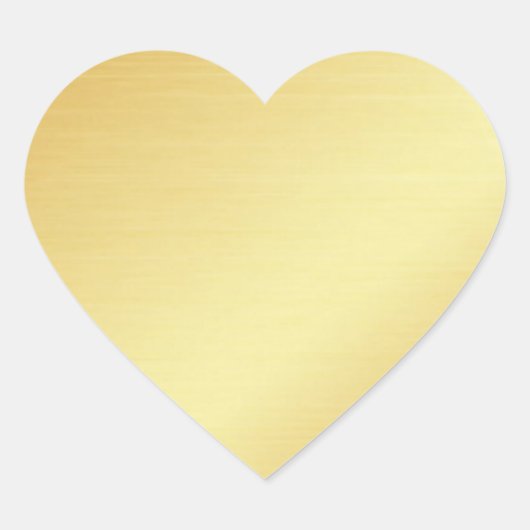 Elegante blanke hartvormige gouden afdichtingen hart sticker (Voorkant)