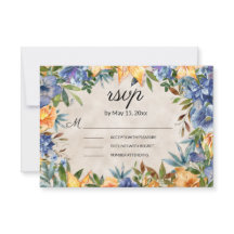 Elegante Blau Oranje Bloemen Tijgerlelies Bruiloft