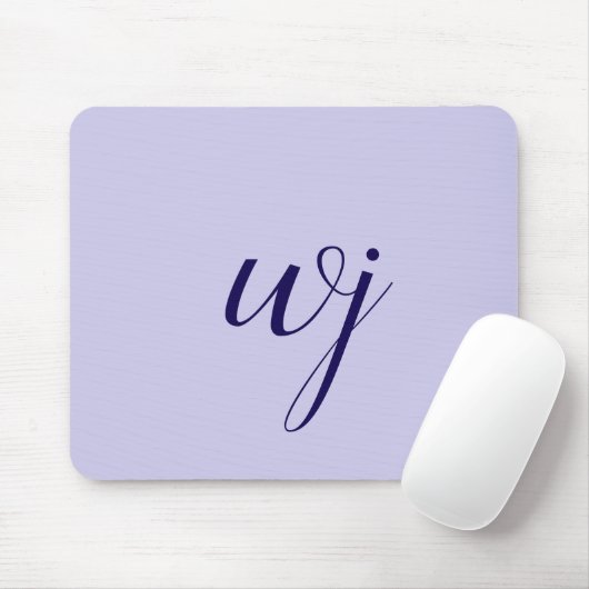 Elegante blauw aangepaste belettering initialen muismat (Met muis)