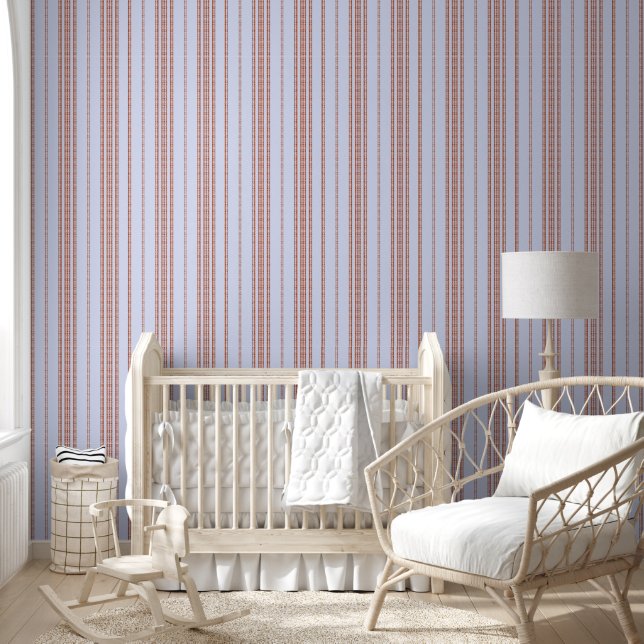 Elegante blauw behang (Kinderen)