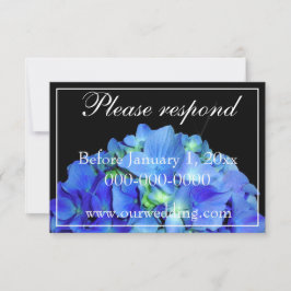 Elegante blauw bloemige rozen blauw hortensia's RS Save The Date