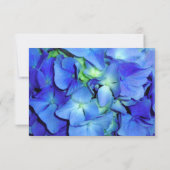 Elegante blauw bloemige rozen blauw hortensia's RS Save The Date (Achterkant)