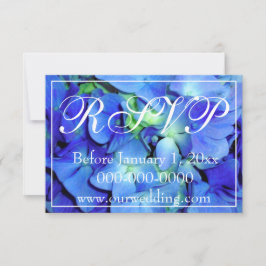 Elegante blauw bloemige rozen blauw hortensia's RS Save The Date