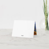 Elegante Blauw Boho Bloemachtig Meisjesuitstapfees Bedankkaart (Achterkant)